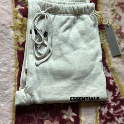 Essential fear of god light grey sweatpants