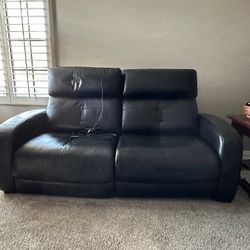 Leather Scandinavian design couch