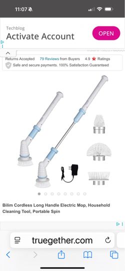 Spinner brush cleaning wire less New