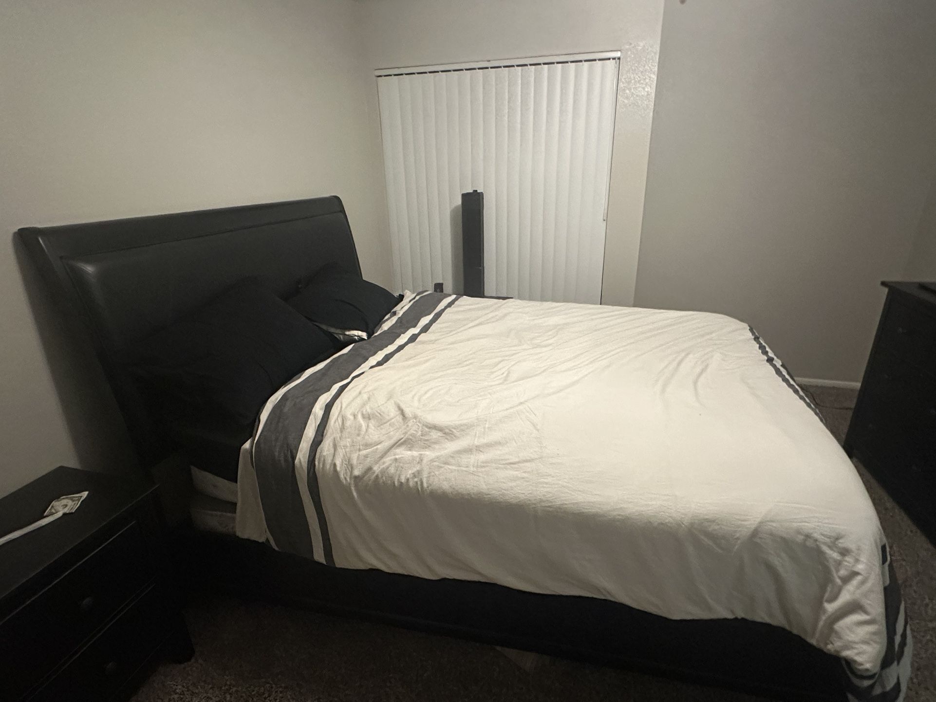 Queen Size Bed frame + Mattress And Box Springs