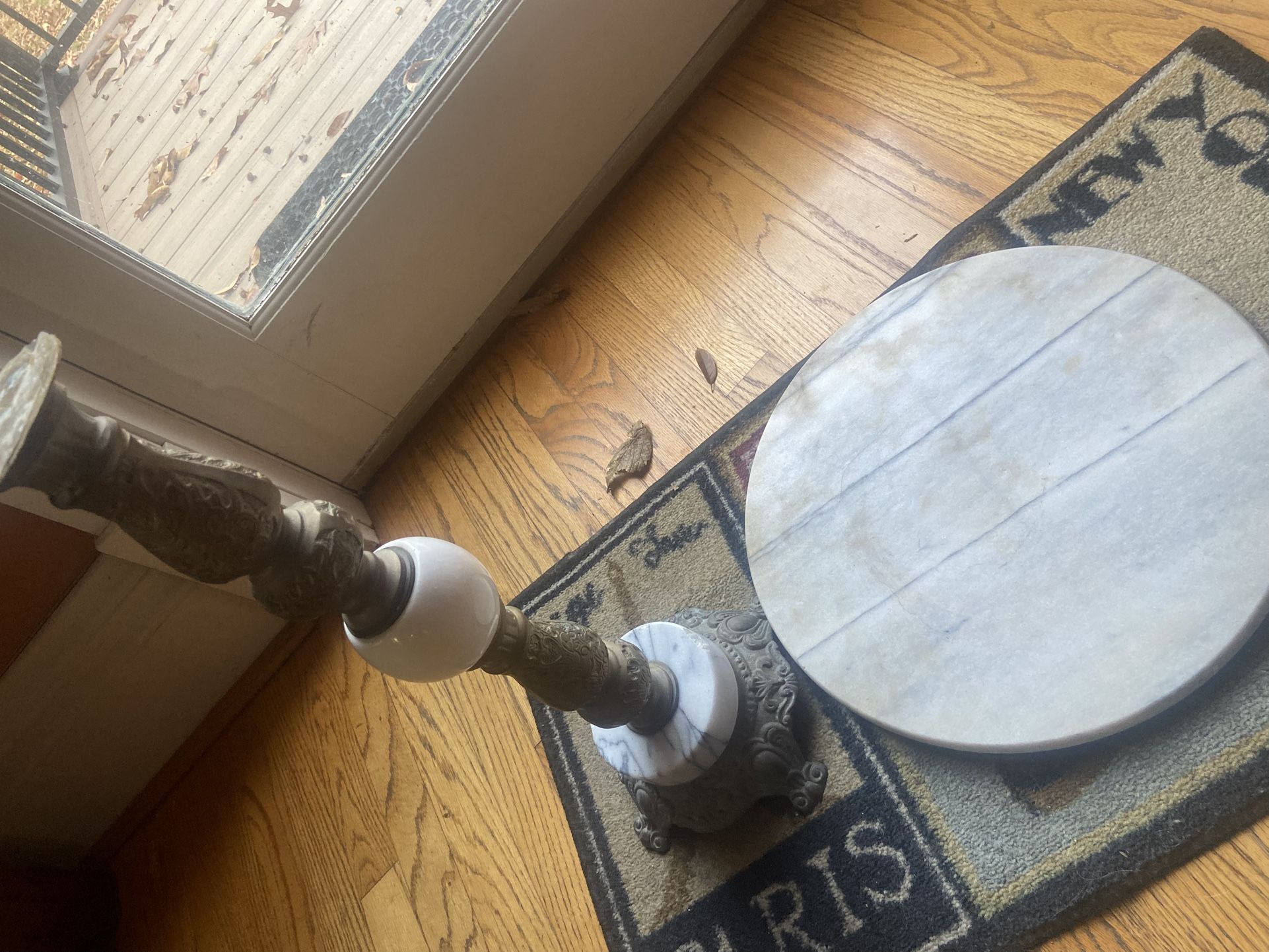 Marble & Metal Small Table