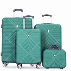 Brand New In Box 4 Piece Green Luggage Set