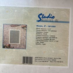 Studio Acoustics Indoor In-Wall IW-260 80w Home Theater Speakers - White