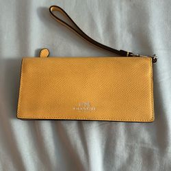 Yellow Snap Closure Wallet
