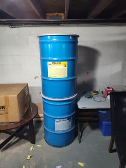Empty 55 gallon barrel
