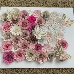 Mini Paper Flowers.      Mini Flores De Papel