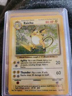 Pokemon Card Raichu 1(contact info removed)