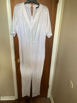 Ladies white jumpsuit