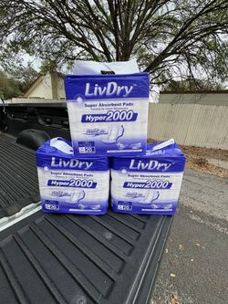 LivDry Hyper2000 Super Absorbent Uni Sex Pads 60c