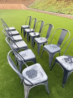 FREE BLACK METAL CHAIRS