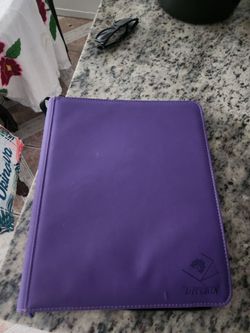 Purple binder Pokémon trading cards