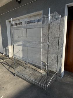 Wire basket shelving