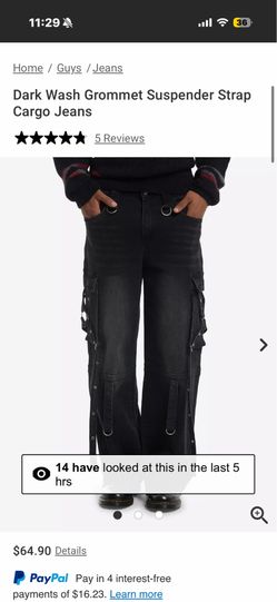 Hot Topic - Dark Wash cargo jeans men's