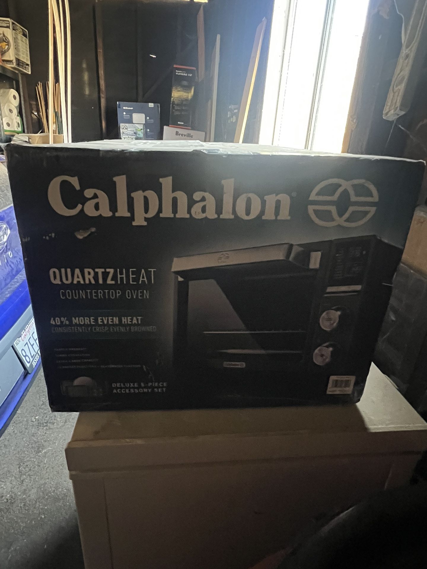 Calphalon Quartz Heat Countertop Toaster Oven, Stainless Steel, Extra-Large Capacity, Black, Dark Gray
