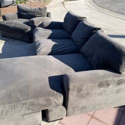 Gray Jonathan Louis Sectional And Chair