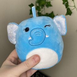 Mila The Cutie Blue Elephant 4” Squishmallow Plushie Christmas Ornament
