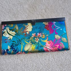 Brocade Silk Flower Wallet

