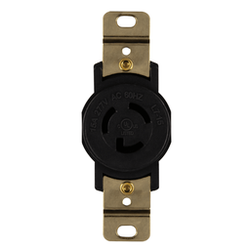 ENERLITES - Industrial Grade Locking Receptacle, 15A, L7-15R - BLACK