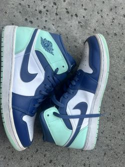 Nike Air Jordan 1 Mid in the "Mystic Navy/Mint Foam