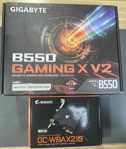 Gigabyte B550 Gaming AM4 Motherboard & Aorus Wi-Fi 6e Triband Card