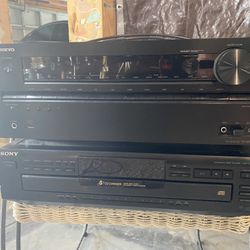 Home Stereo Receiver - 5 Disc Changer- Speakers 