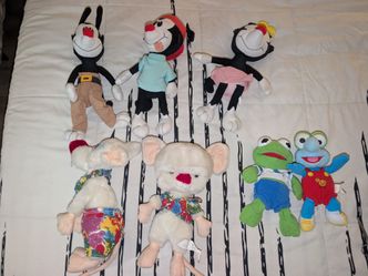 Vintage 1990s plushies (( Pinky and the Brain,Animaniacs,Muppet Babies)) SOLD AS A BUNDLE