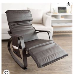 Comfortable Rocking Chair With Adjustable Foot Rest 