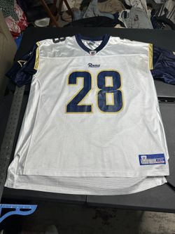 Vintage St Louis RAMS HOF #28 MARSHALL FAULK Reebok AUTHENTIC JERSEY USED