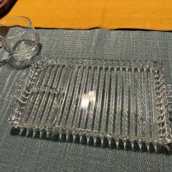 Vintage ORCHARD CRYSTAL PARTY Snack Tray