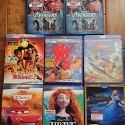 Disney Blu Ray DVD Movies New Sealed