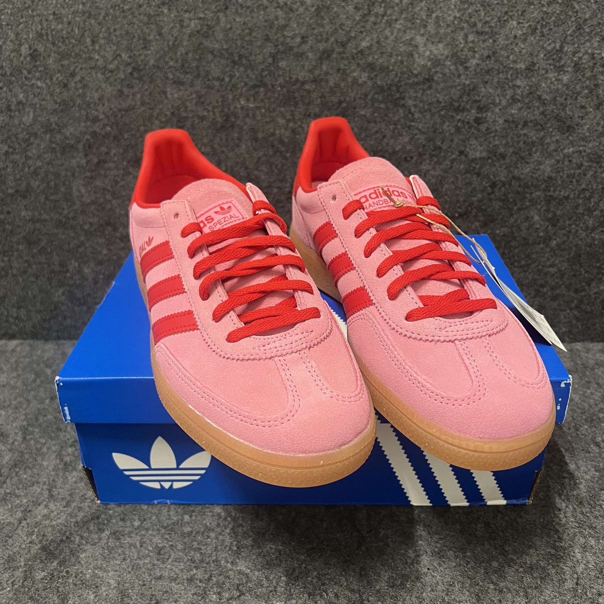  Sz 6-10W Adidas handball spezial semi pink glow better scarlet