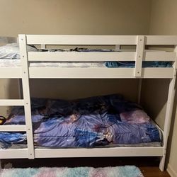 White Bunk Bed, Twin Size 