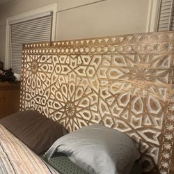 Anthropologie bed frame head board