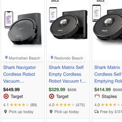 Shark Matrix Self-emptying Cordless Robot Vacuum