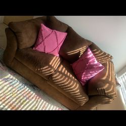 Brown Loveseat