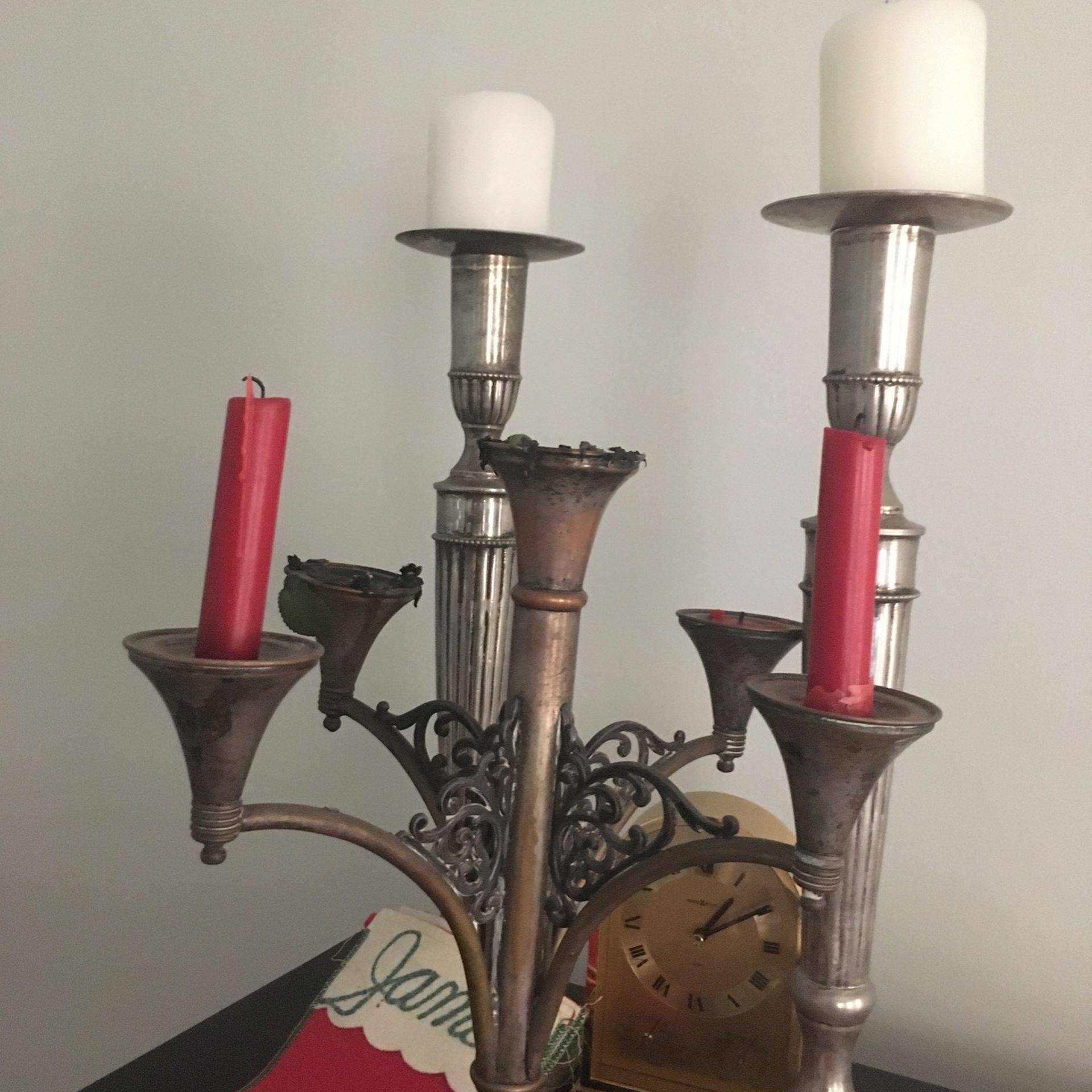 Candelabra And Candle Stack
