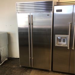 Sub Zero 42” Stainless Steel Side By Side Built In Refrigerator 