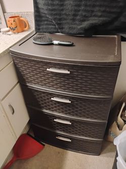Sterilite Plastic Wicker Drawers