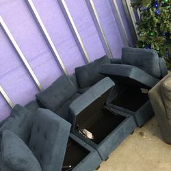 6pc Modular Sectional Sofa/ Couch (We Deliver) 