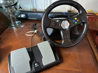Microsoft Xbox Nascar Racing Wheel And Pedals Logitech