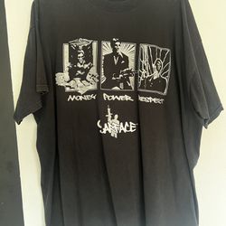  Vtg Scarface - Money Power Respect - 90s Y2K Rap Tee 2xl Xxl Vintage  Gangster Shirt