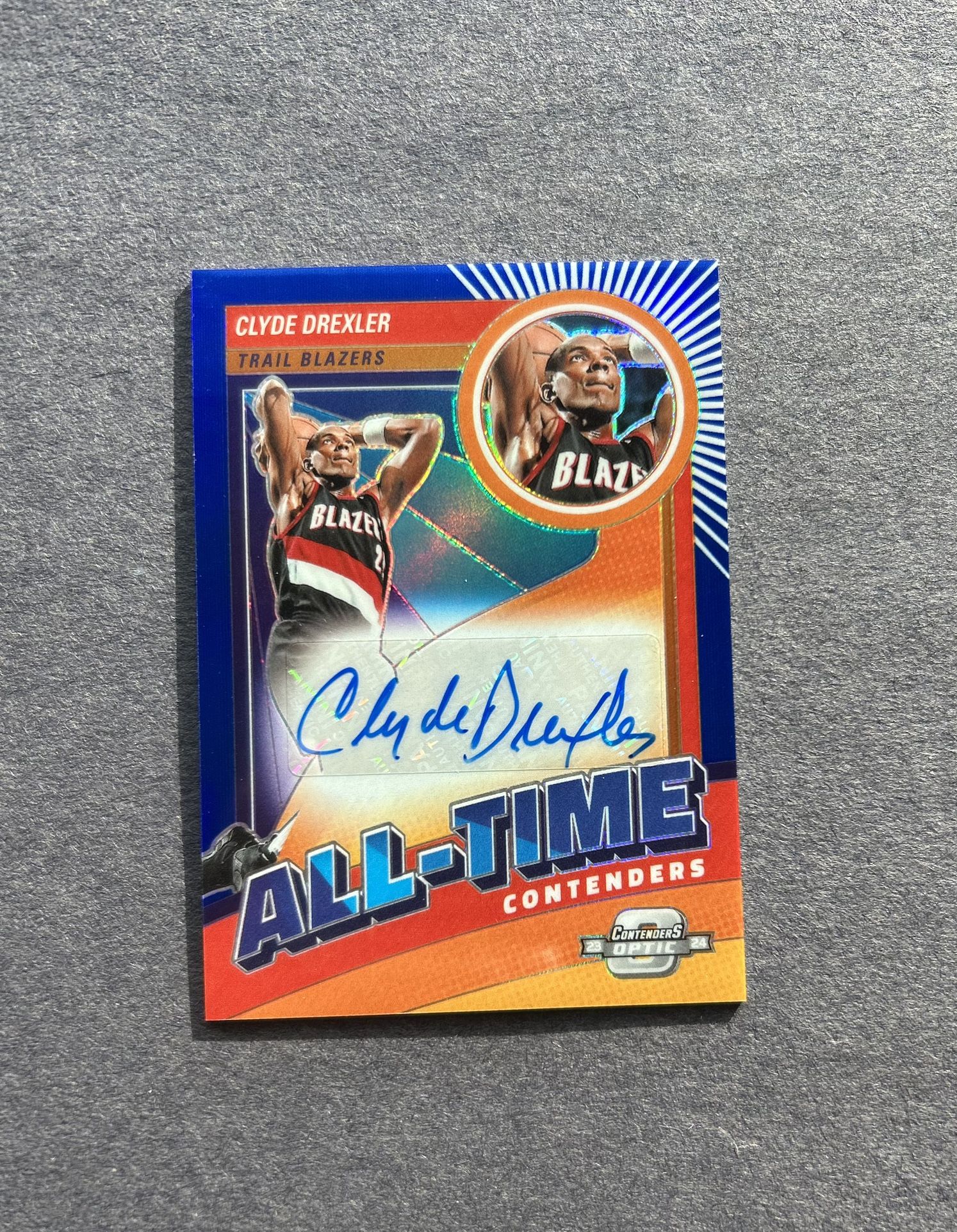 2024 Panini All-Time Contenders Optic #08/75 Clyde Drexler signed. Negotiable