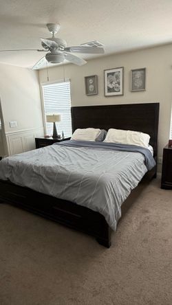 Moving Sale – Beautiful King Bedroom Set (Solid Wood)