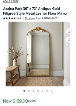 Antique Gold Filigree Style Mirror