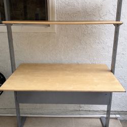 Sturdy Metal And Wood Look Desk