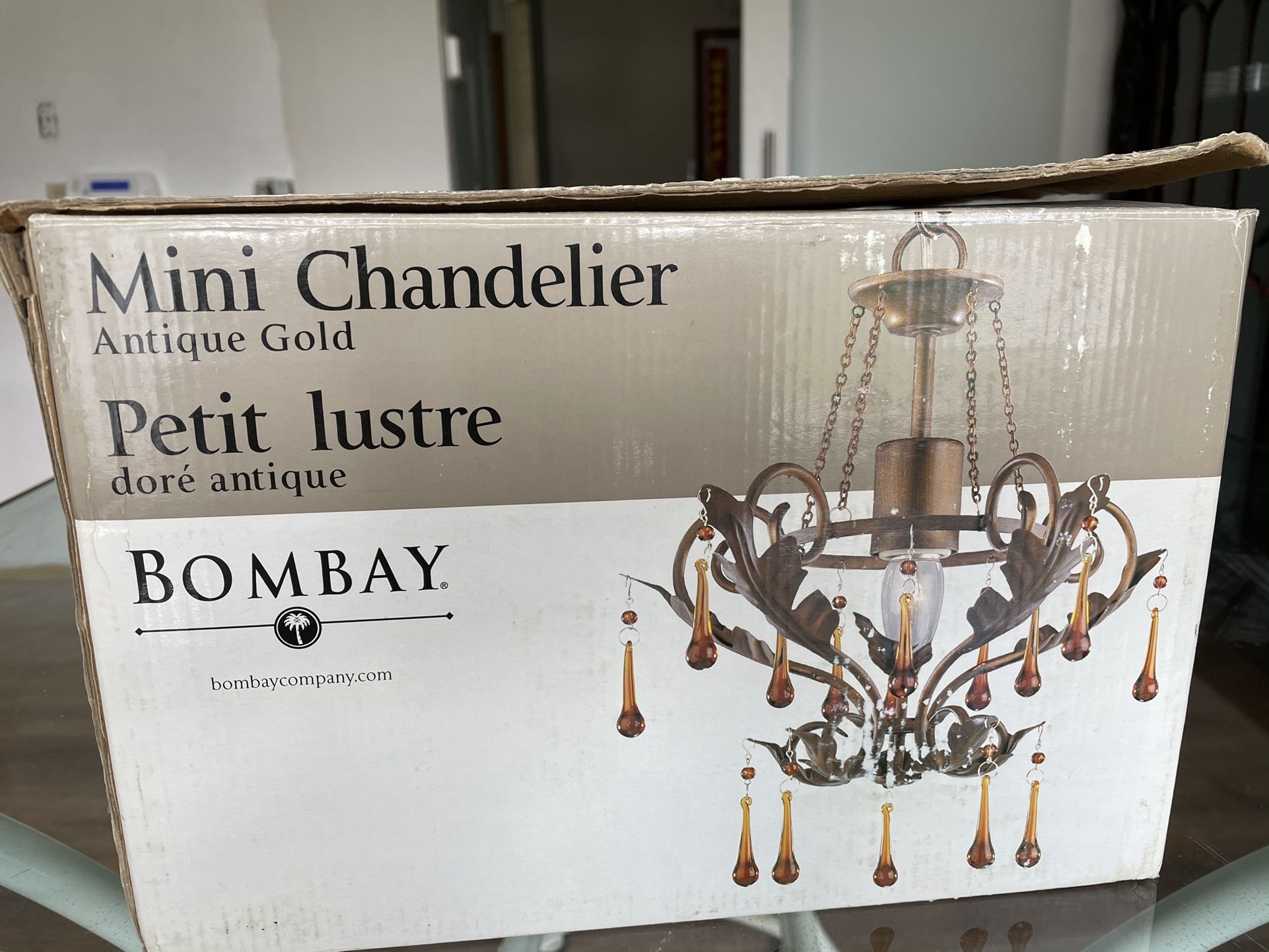 Vintage Bombay Co. Mini Chandelier In Box