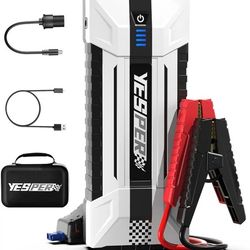 YESPER Battery Jump Starter Protable, 2160A Booster Pack Jump Box for 12V Car (Up to 9.0L Gas/7.0L Diesel Engine), Jumper Cables with DSLI Safe Tech, 