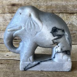 Solid Carved Stone Elephant
