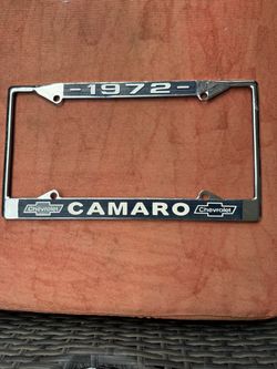 72 Camaro plate