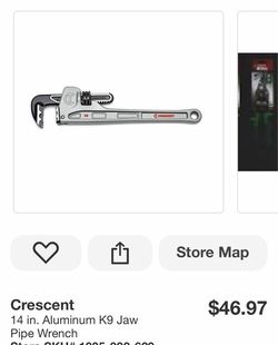 14 in. Aluminum K9 Jaw Pipe Wrench